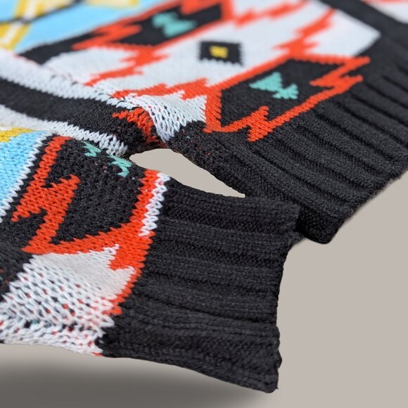 H&M Divided Jacquard Knit Aztec Cropped Cardigan Sweater - XXS - Picture 5 of 6